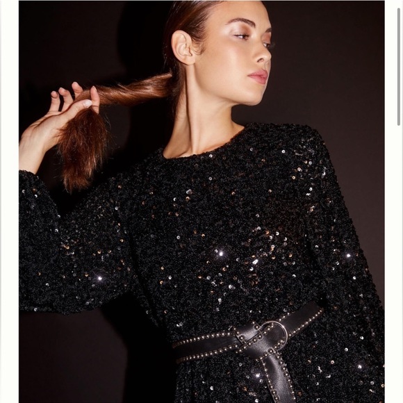 SUNDAY IN BROOKLYN BALLOON-SLEEVE MINI DRESS - Picture 3 of 8